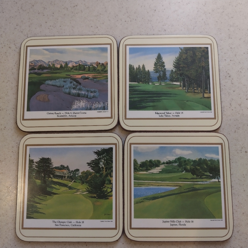 Pimpernel Golf Coasters